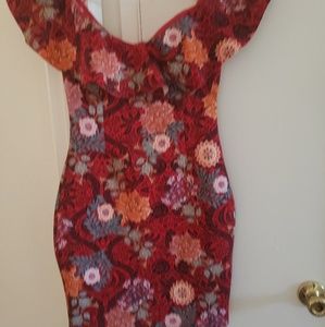 Guess floral red dress